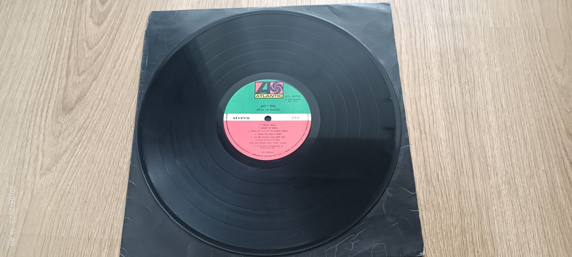 Ac Dc "Back In Black" 1980