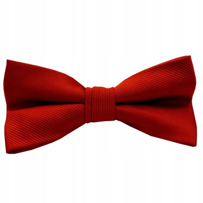 Muszka Mucha Męska Bordowa Elegancka Gruba 12 X 6Cm Poliester 100%
