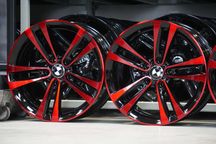 Alufelgi oryginał BMW 5x120 8Jx18 et34 cb72,6 czarne i red cnc