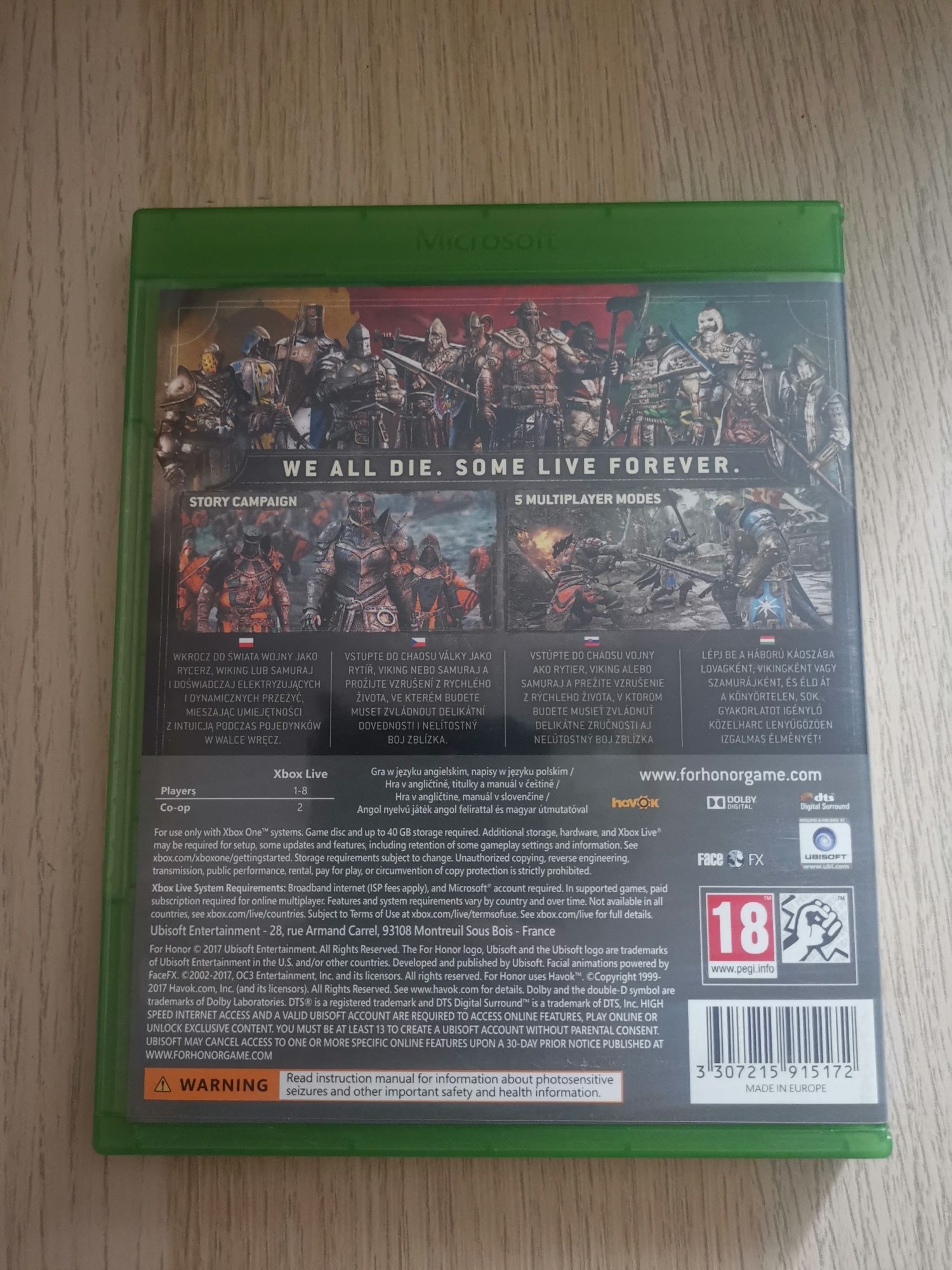 For Honor Xbox One S X Series