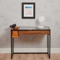 Стол рабочий, стол для ноутбука, минималистичный, стеклянный стол