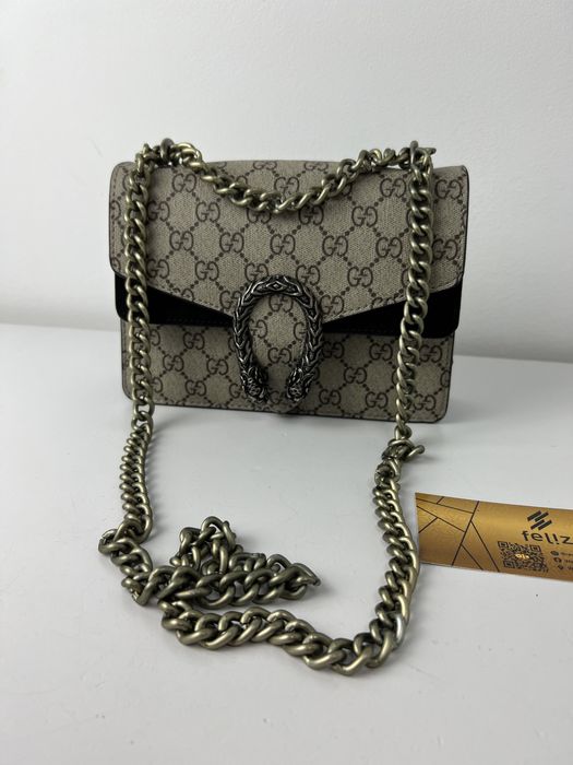 Mała torebka damska listonoszka Gucci Dionysus Premium monogram GG