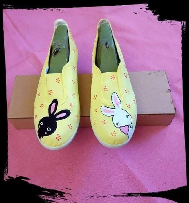 Sabrinas pintura em tecido coelhos