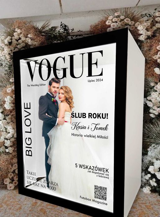 Fotobox Vogue Wedding Magazine Fotobudka! Jak gwiazda na okładce !