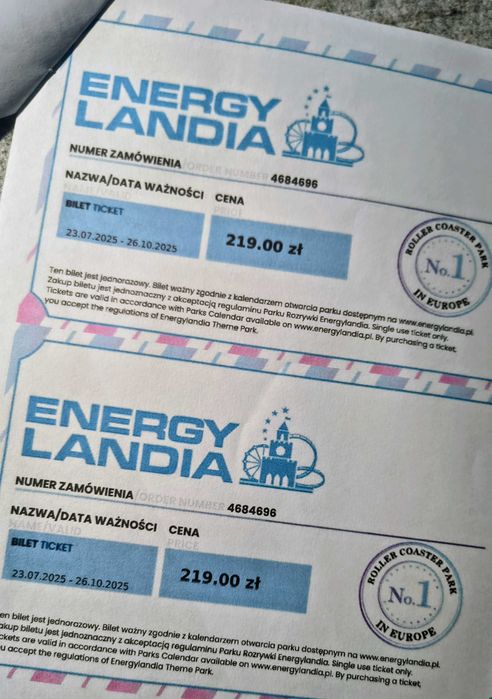 Bilety Energylandia