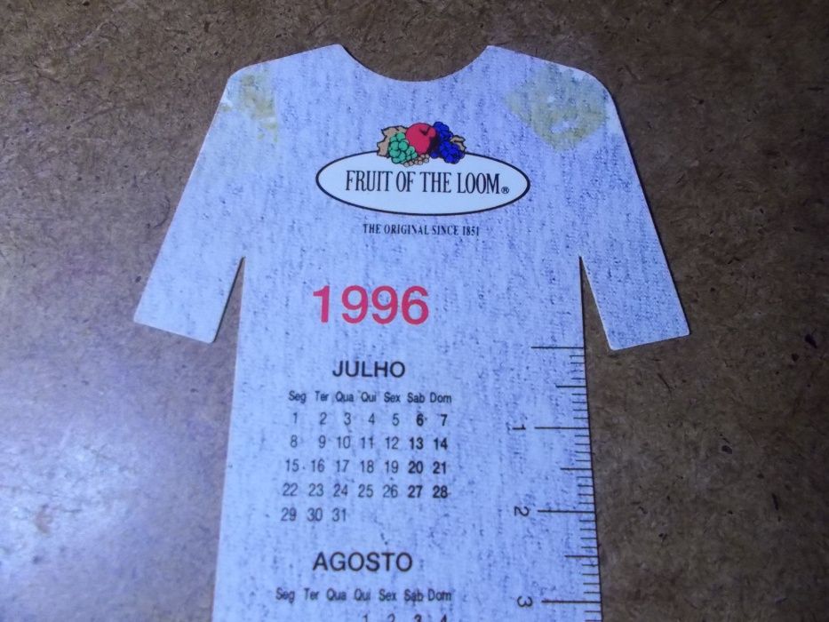 Calendário de Fruit of the loom