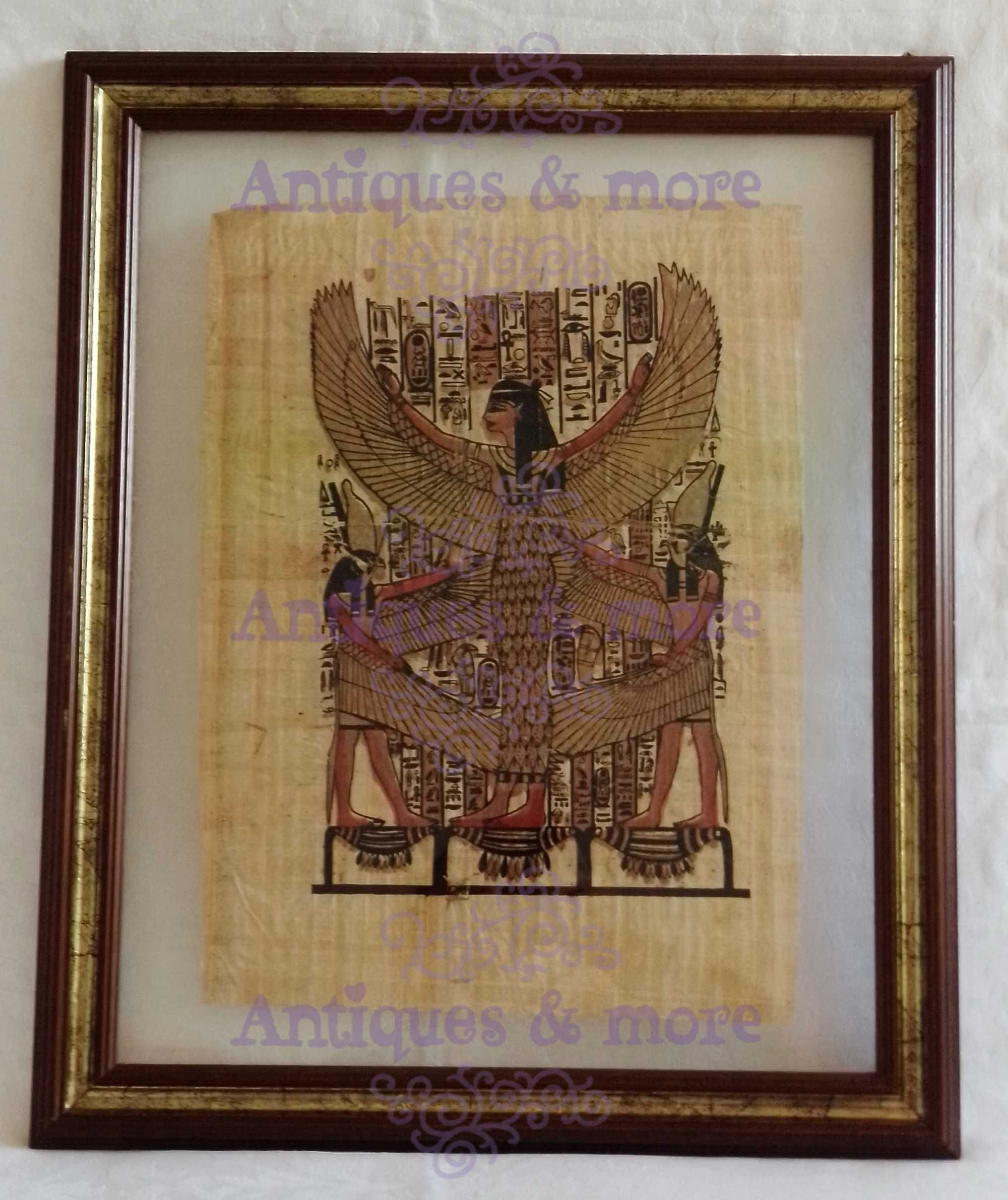 Moldura dourada com Papiro Egípcio