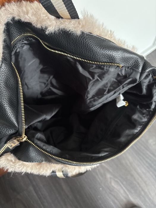 Torba shopper misiu pluszowa brudny róż beż