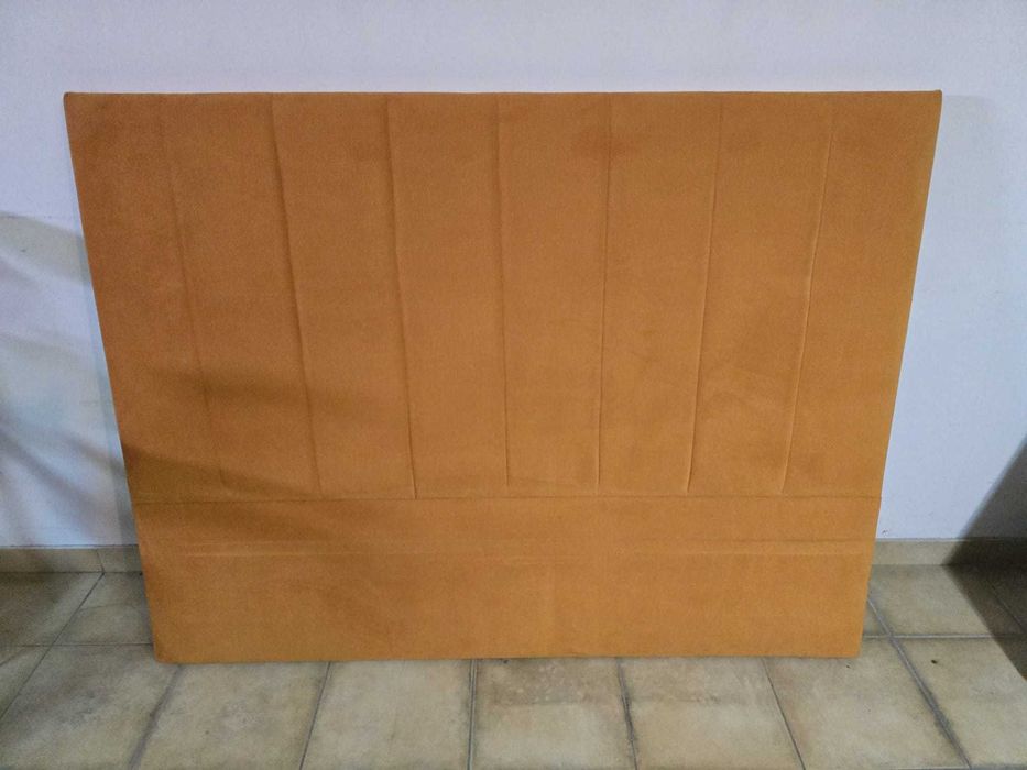 Cabeceira cama Veludo Laranja 1.60x1.20x0.5