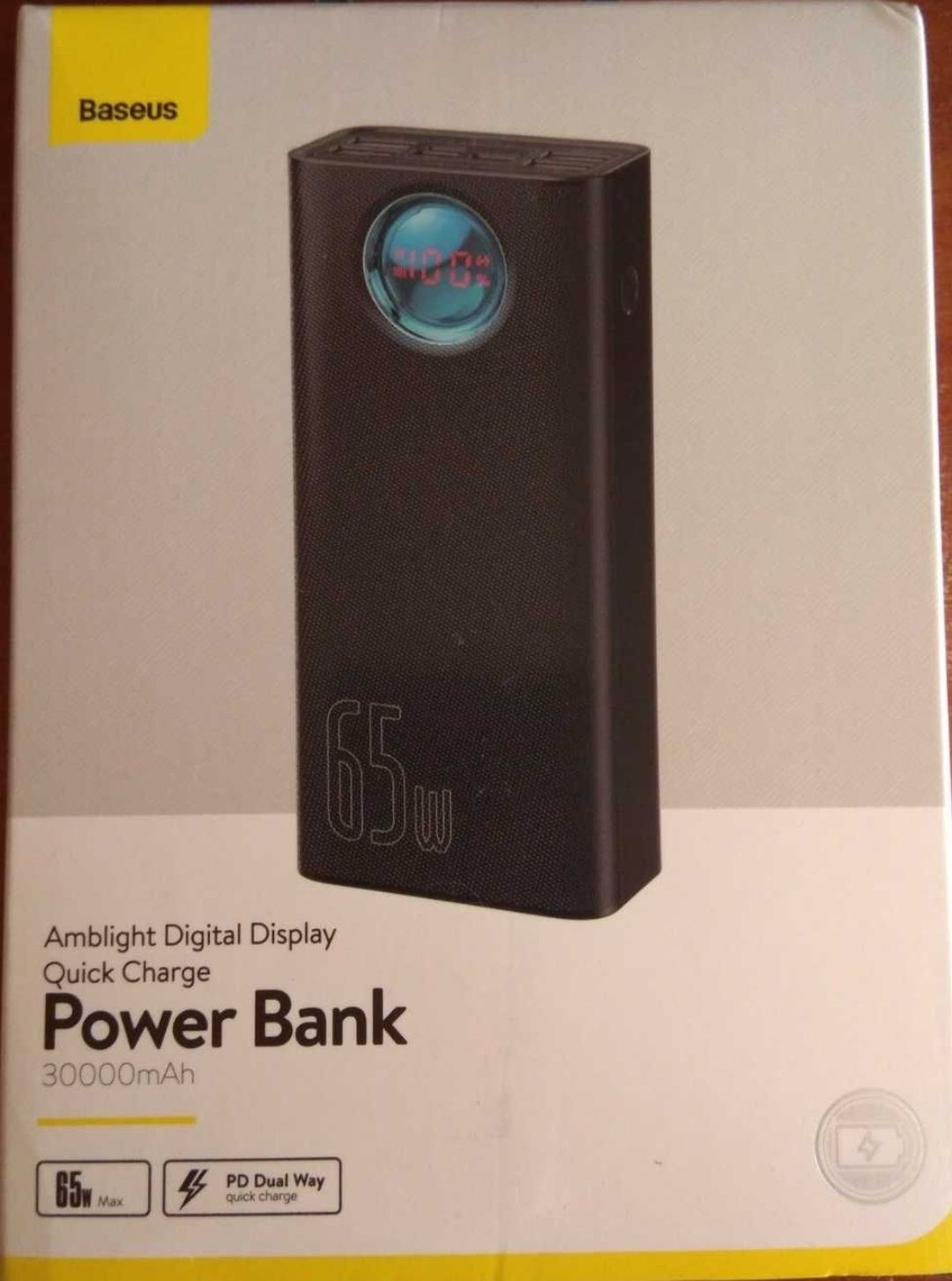 В НАЯВНОСТІ! Power Bank Baseus Amblight digital display