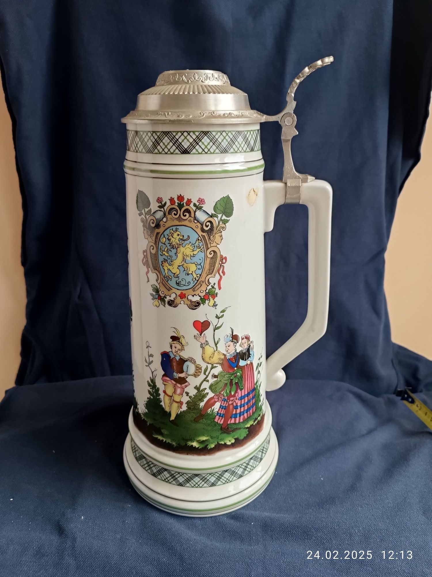 Kufel herbowy kufel rezerwisty porcelana lichte Niemcy porcelana GDR