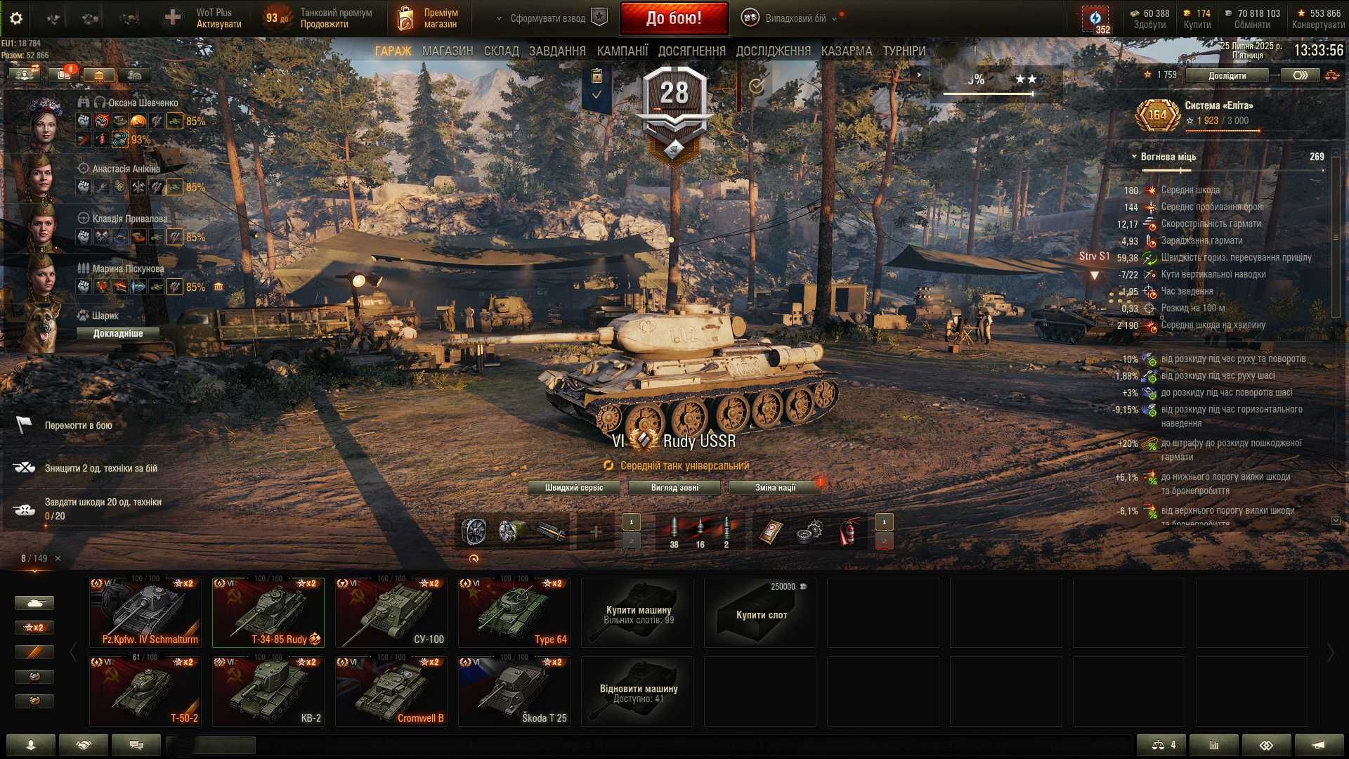 Продаж акаунта World of Tanks (ЄС)