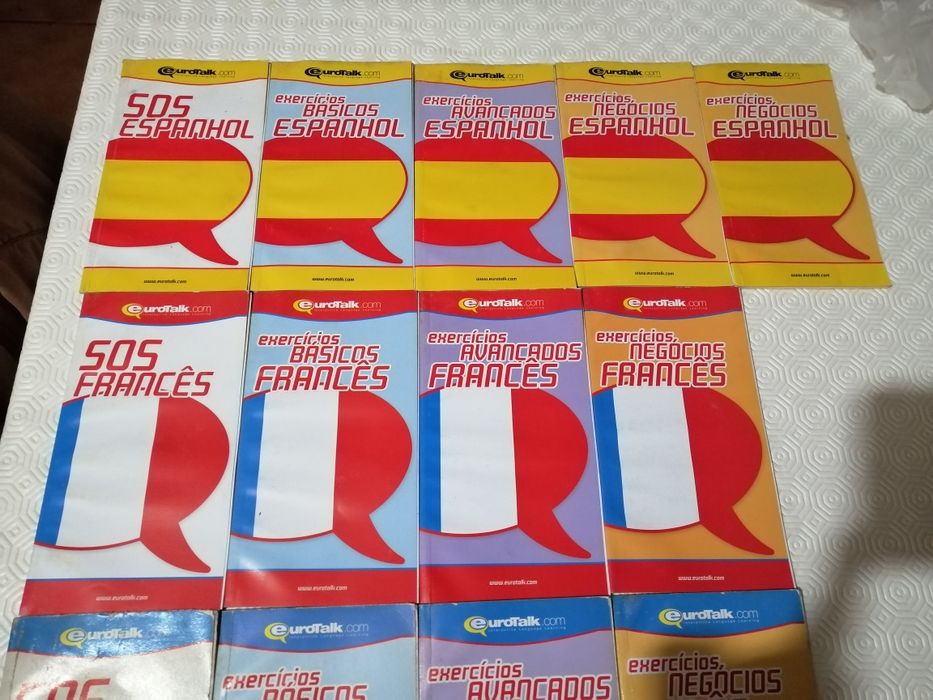 Curso de línguas em livros e CDs