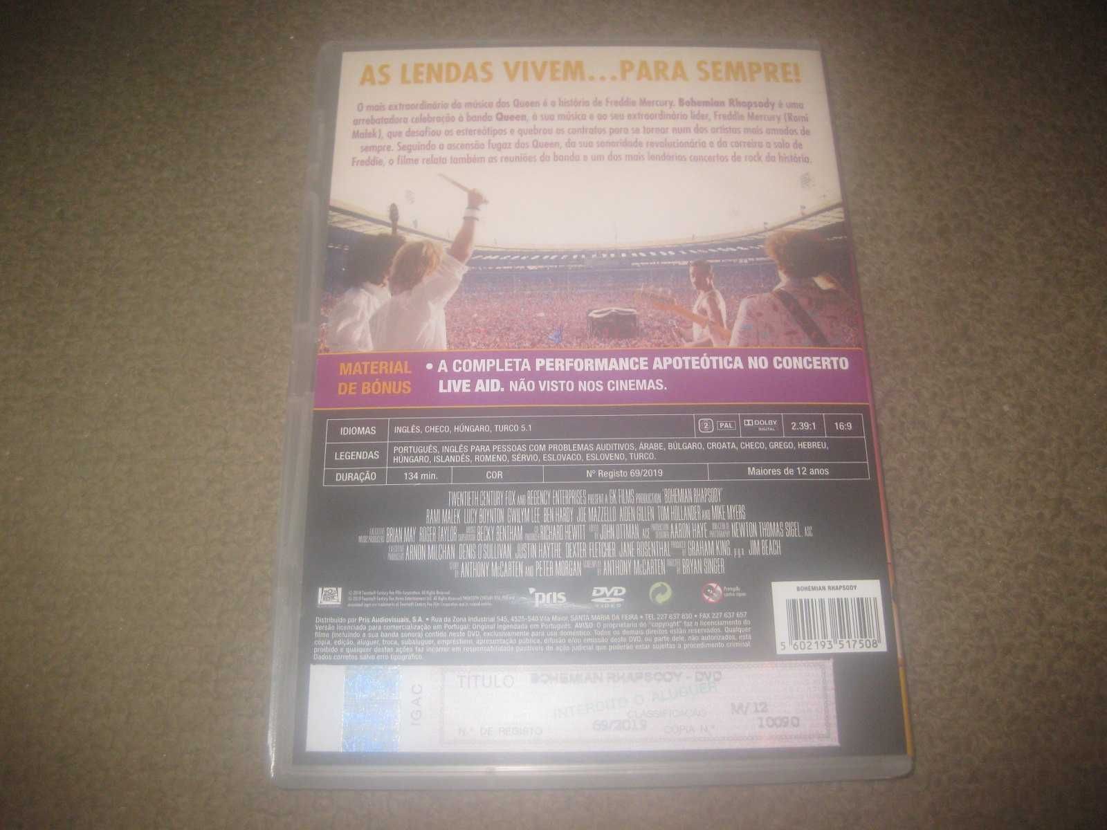 DVD "Bohemian Rhapsody" com Rami Malek/Raro!