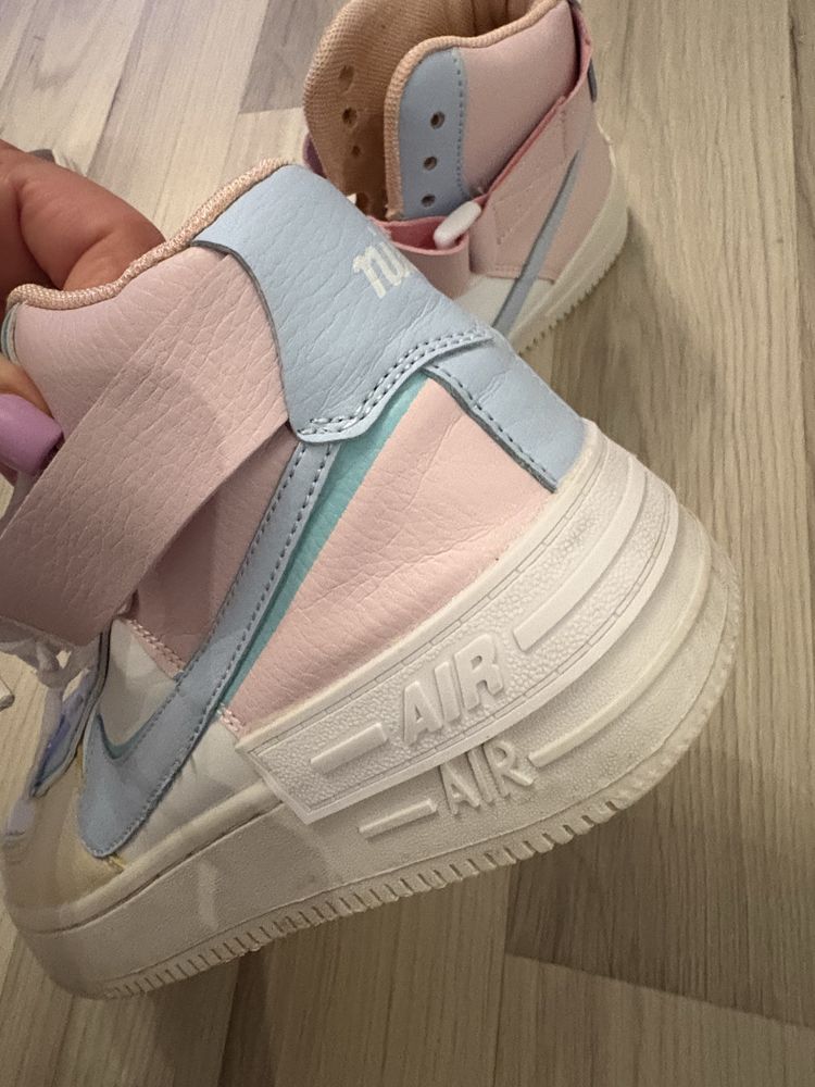 Nike air force kolorowe niebieskie białe różowe 38 39