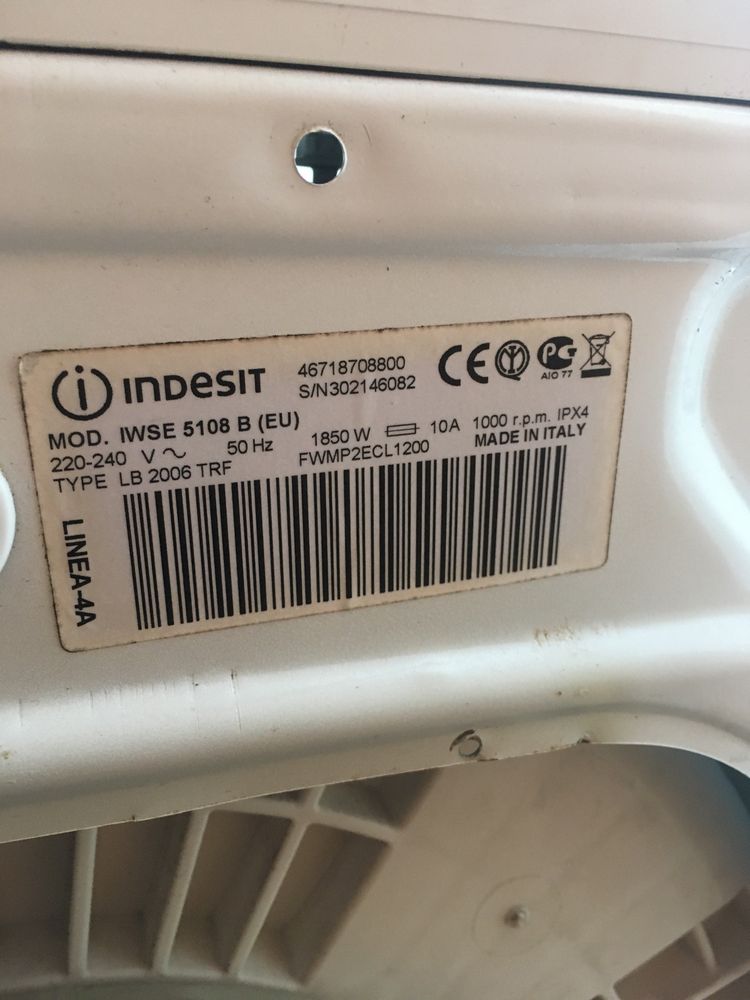 Indesit IWSE 5108 разборка