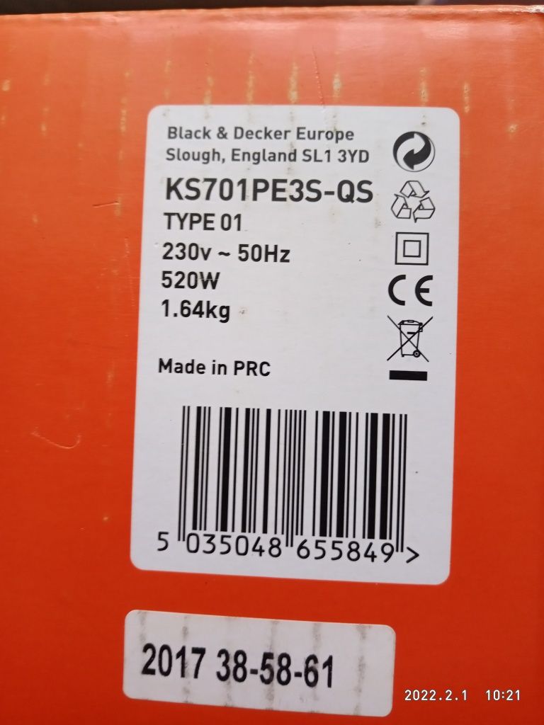 Wyrzynarka Black&Decker 520W KS701E-QS