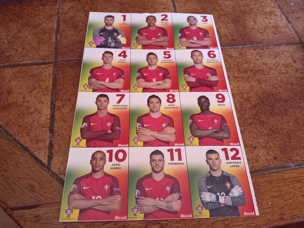 Cromos futebol selecção nacional portuguesa
