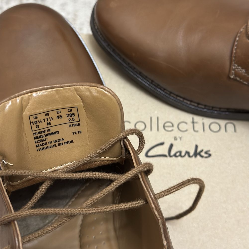 Clarks Becken Lace класичні чоловічі туфлі коричневого кольору