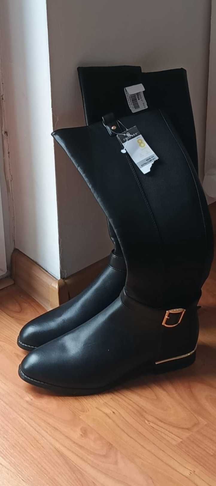 Kozaki damskie Primark czarne nowe 41