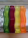 4x wazon fala IKEA vintage lata 90te kolorowe szklane wazoniki
