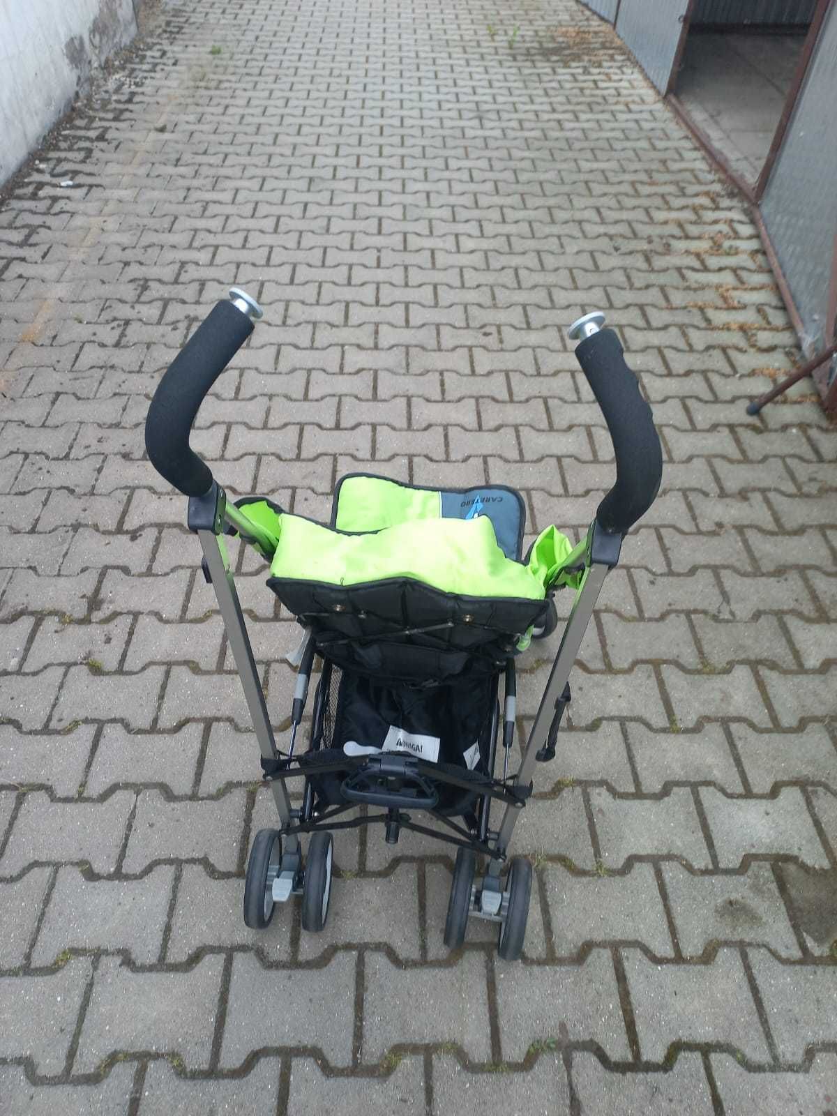 Caretero Alfa Zielony wózek spacerowy dla dzieci JAK NOWY