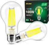 DiCUNO Edison żarówka LED E27,Classic 7,5W zamiennik żarówki 100W 2szt