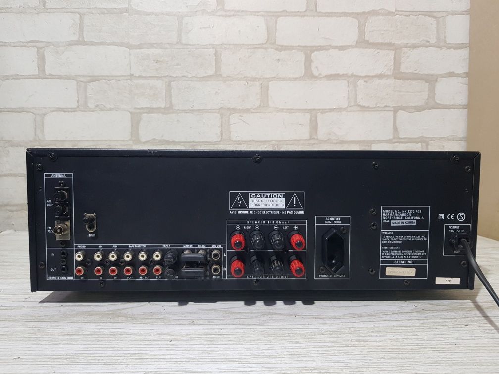 FM/AM  Стерео ресивер/підсилювач Harman/kardon HK 3270/ 2x180Вт б/