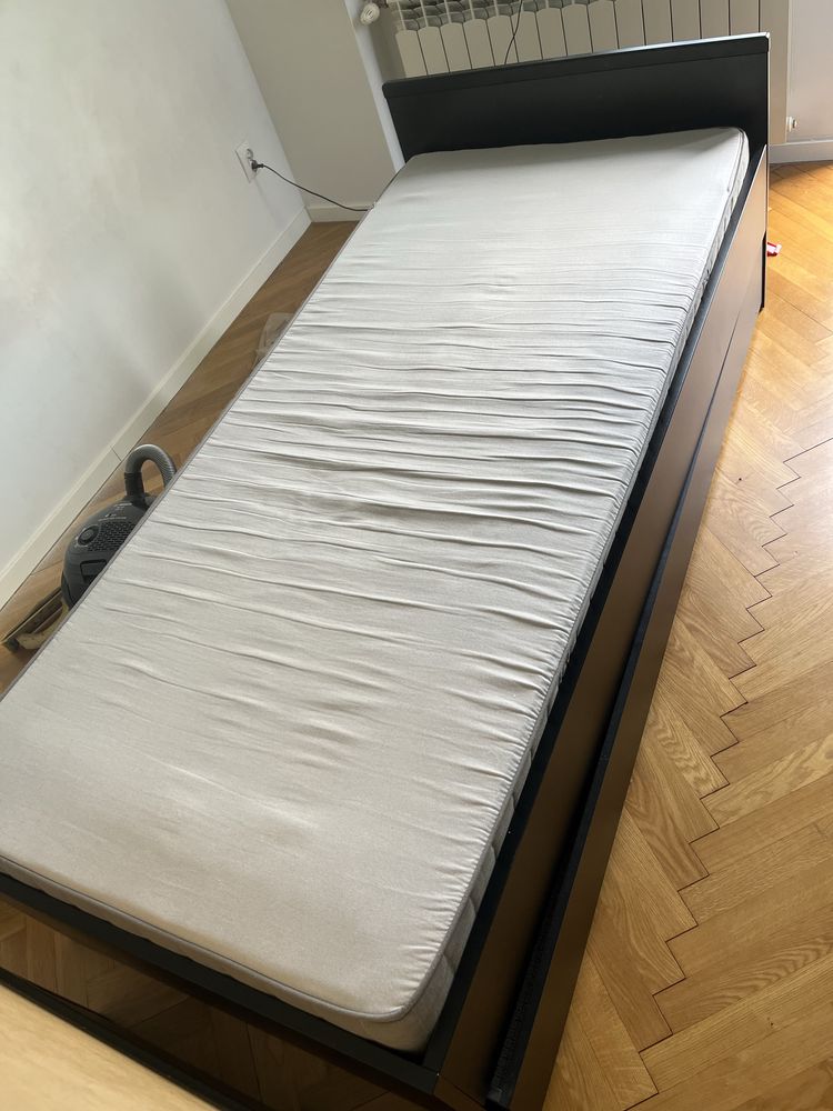 Lozko mlodziezowe czarne VOX 90x200