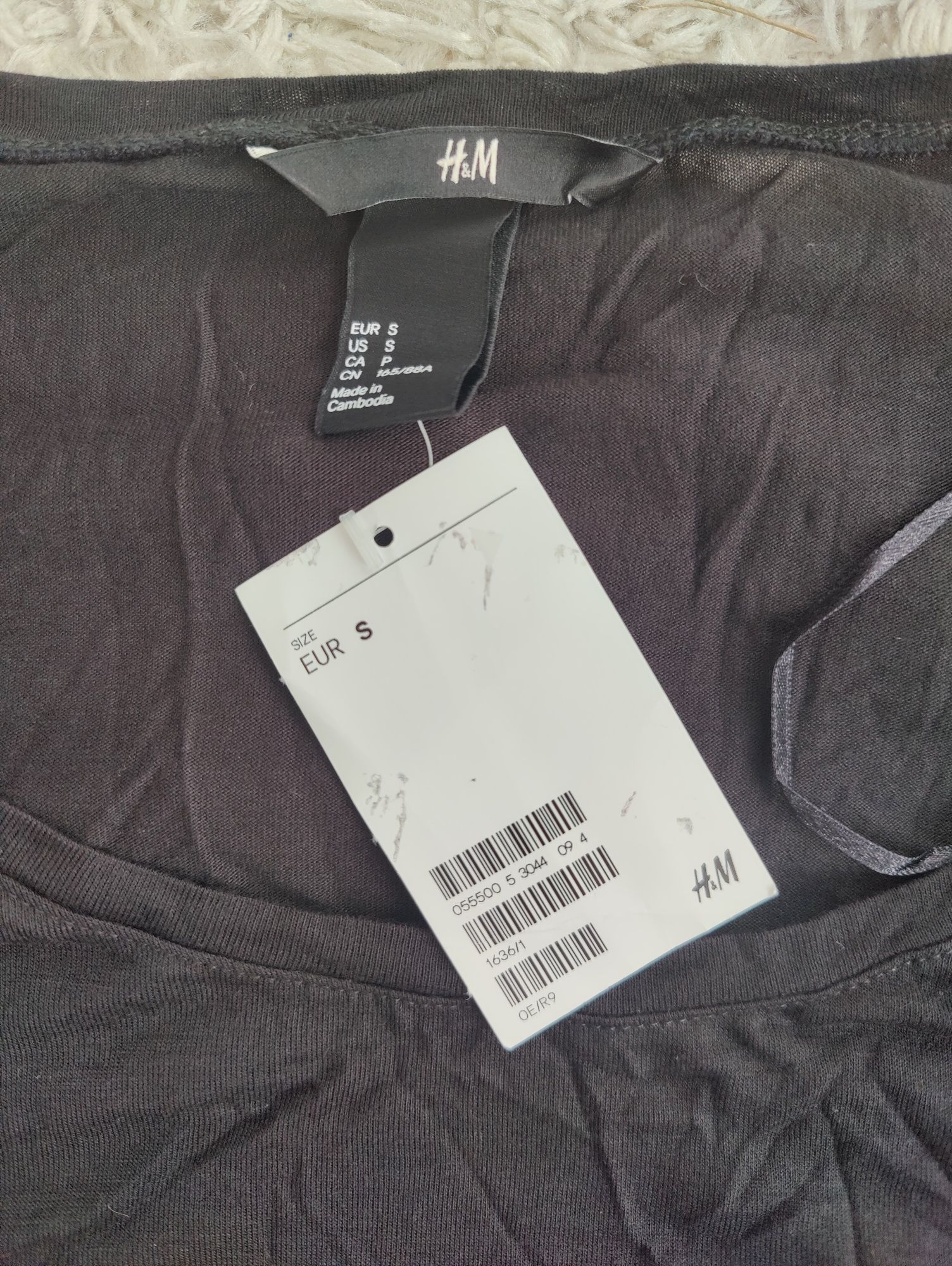 Nowa czarna luźna bluzka H&M