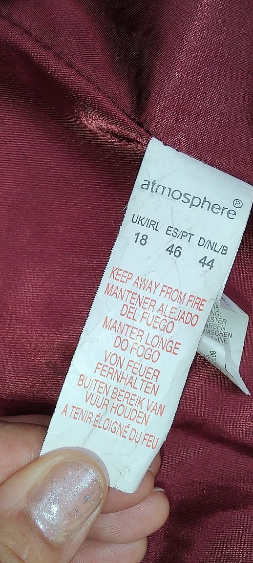 Płaszczyk bordowy damski Athnosfere