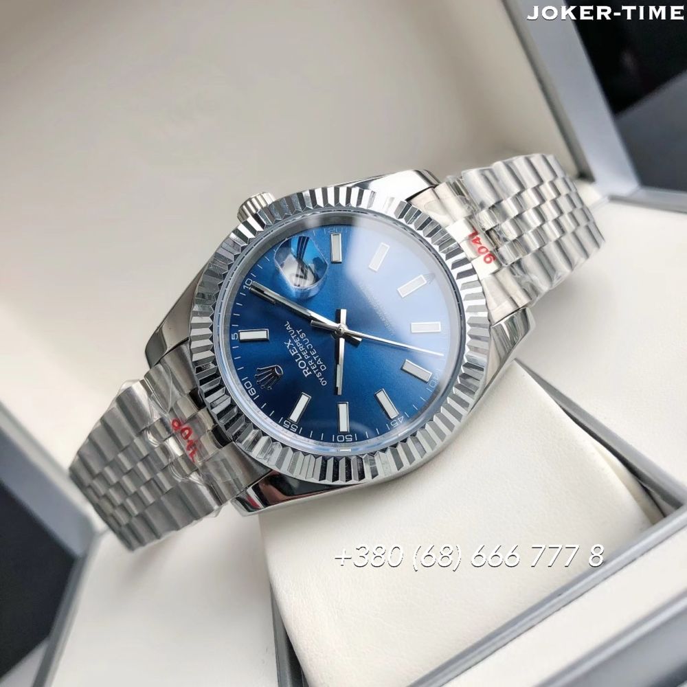 Часы Rolex DateJust Silver-Blue