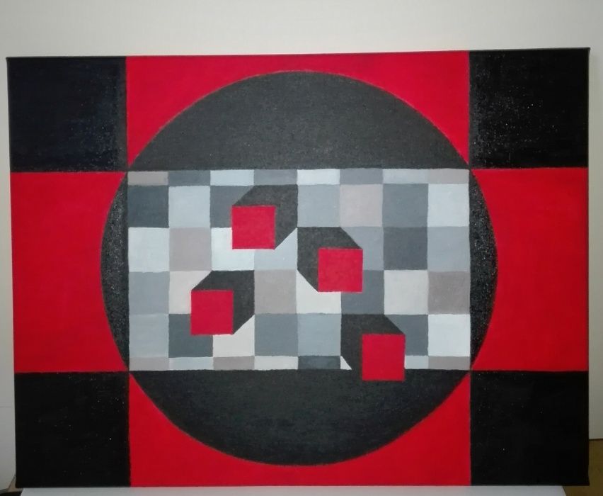 Obraz ręcznie malowany akryl na płótnie 30x40 drewno sosnowe