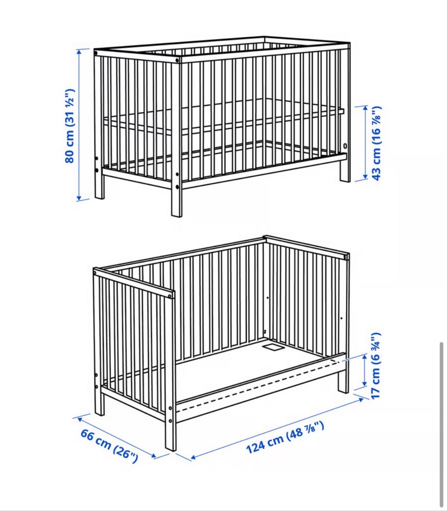 Berço Gulliver Ikea + colchão Pigu tech ecus kids