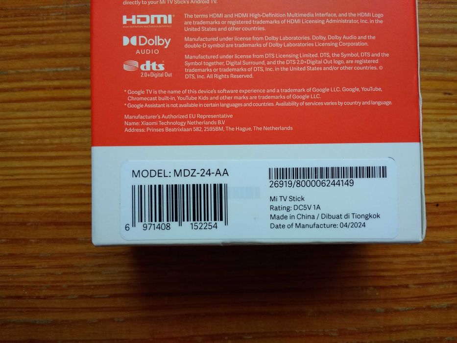 Медиапроигрыватель Mi TV Stick (MDZ-24-AA)