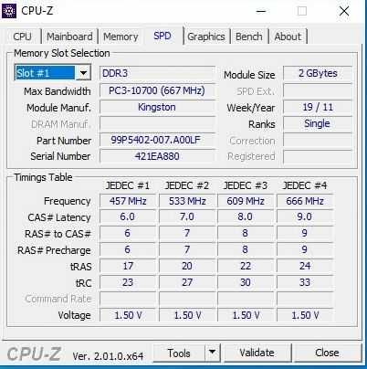 Оперативна пам'ять Kingston DDR3 2Gb 2Гб