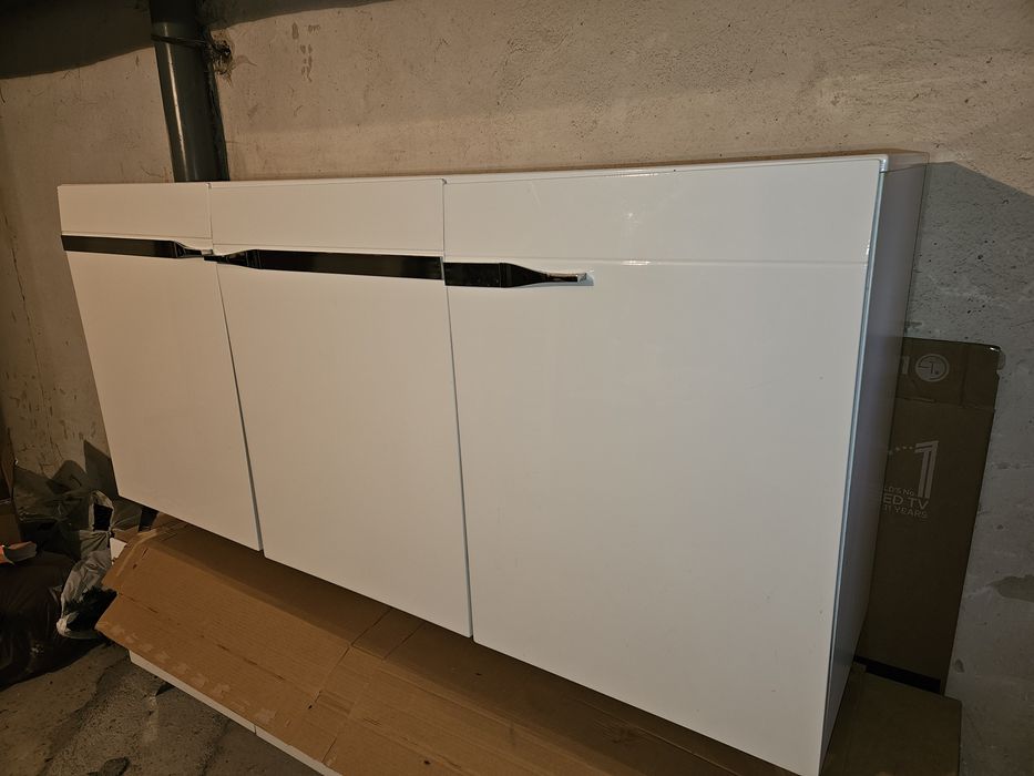 Komoda biała połysk + gratis