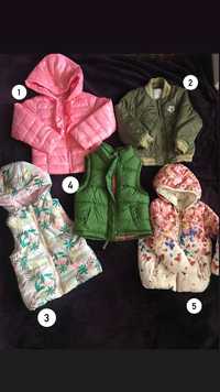 Курточки, жилетки на дівчинку 2-3 роки, 3-4 роки