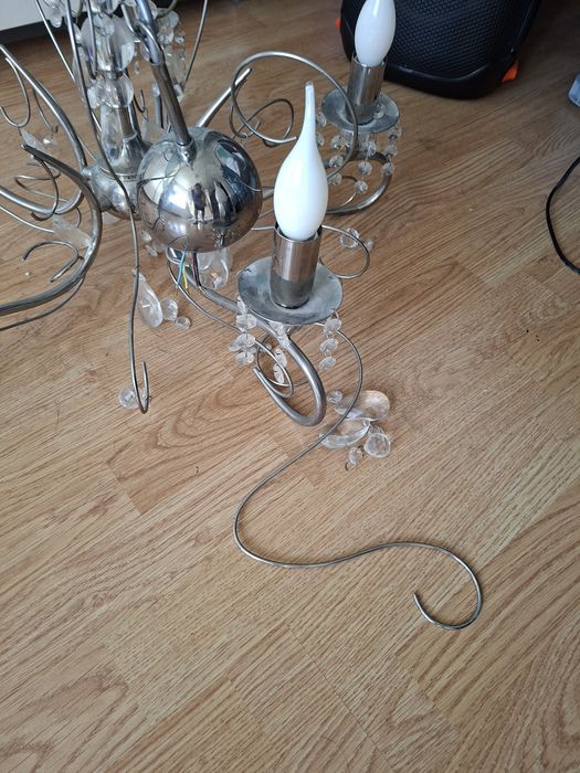 Żyrandol kryształy i kinkieta