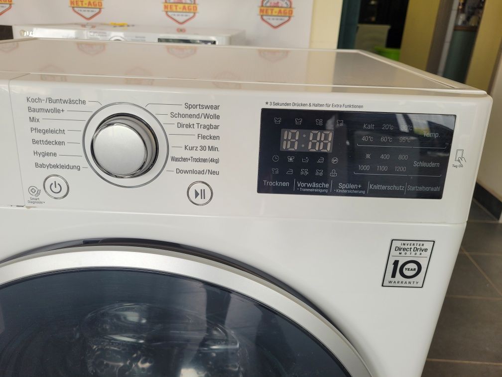 Zadbana Pralkosuszarka firmy LG 7 kg 1200 obr A+++ Classa