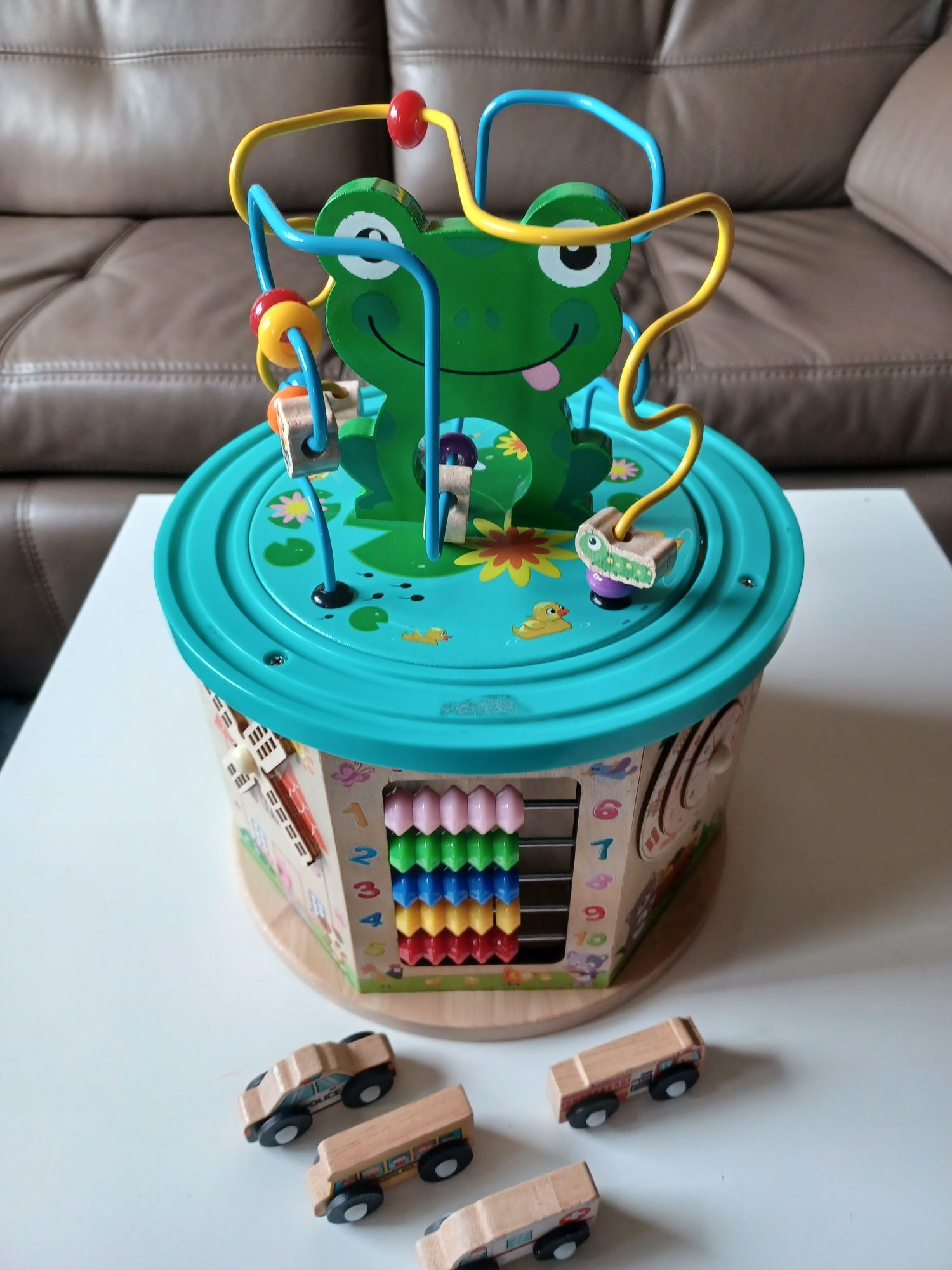 Drewniana kostka aktywizująca - Activity Cube Toy