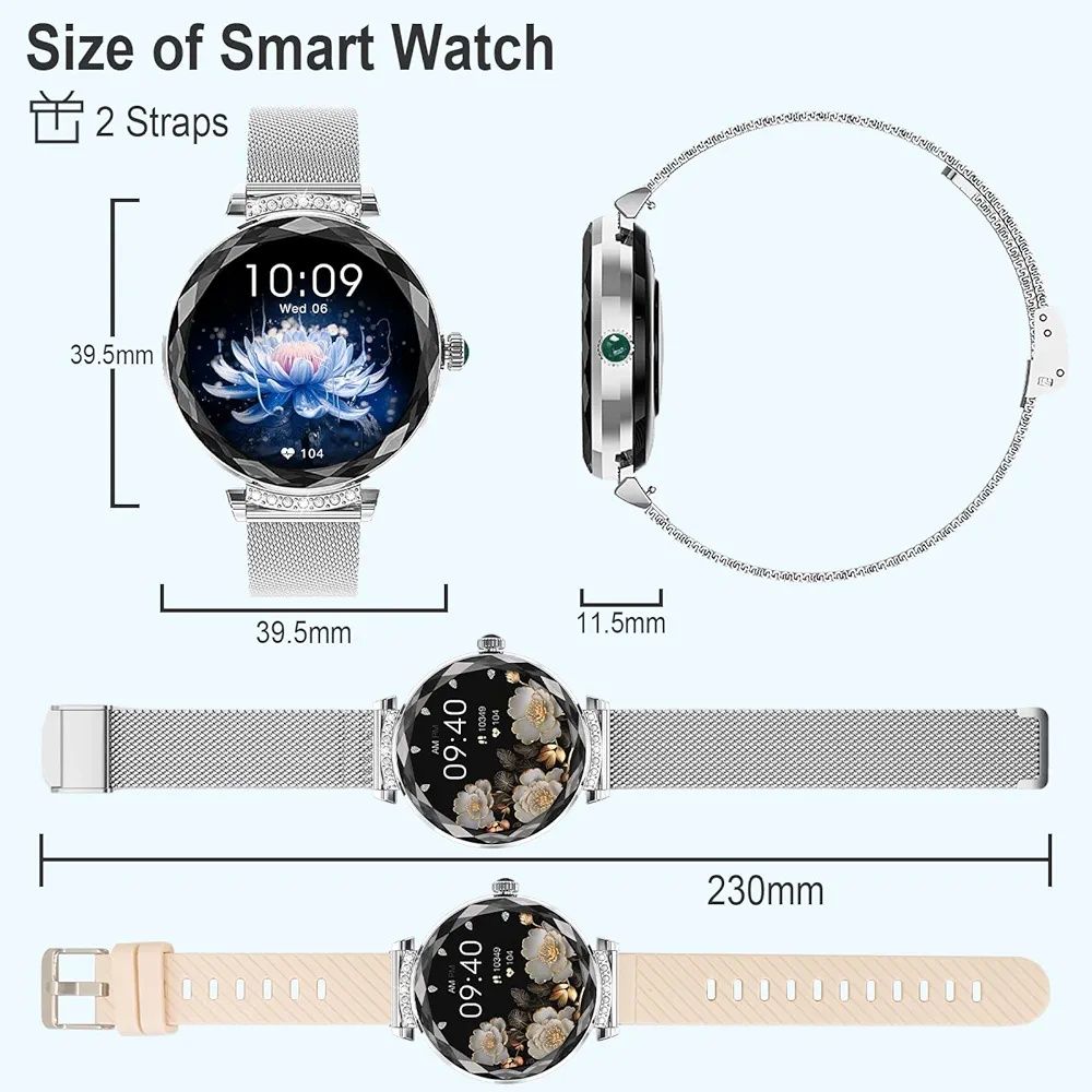 Smartwatch damski Fitonme silver iOS android