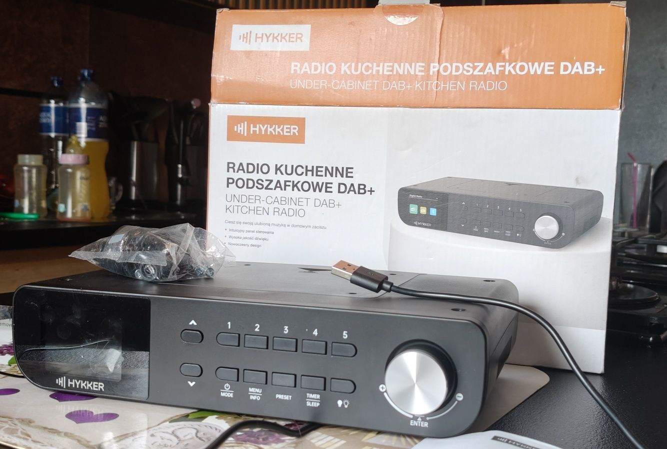 Radio kuchenne podszafkowe Bluetooth DAB+ - czarne