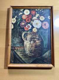 1917r. Kwiaty w dzbanku, obraz olej płótno T. Makowski