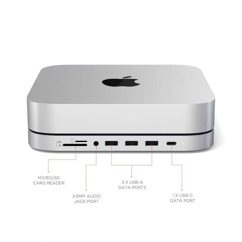 Satechi hub i aluminiowy stojak dla Mac Mini USB
