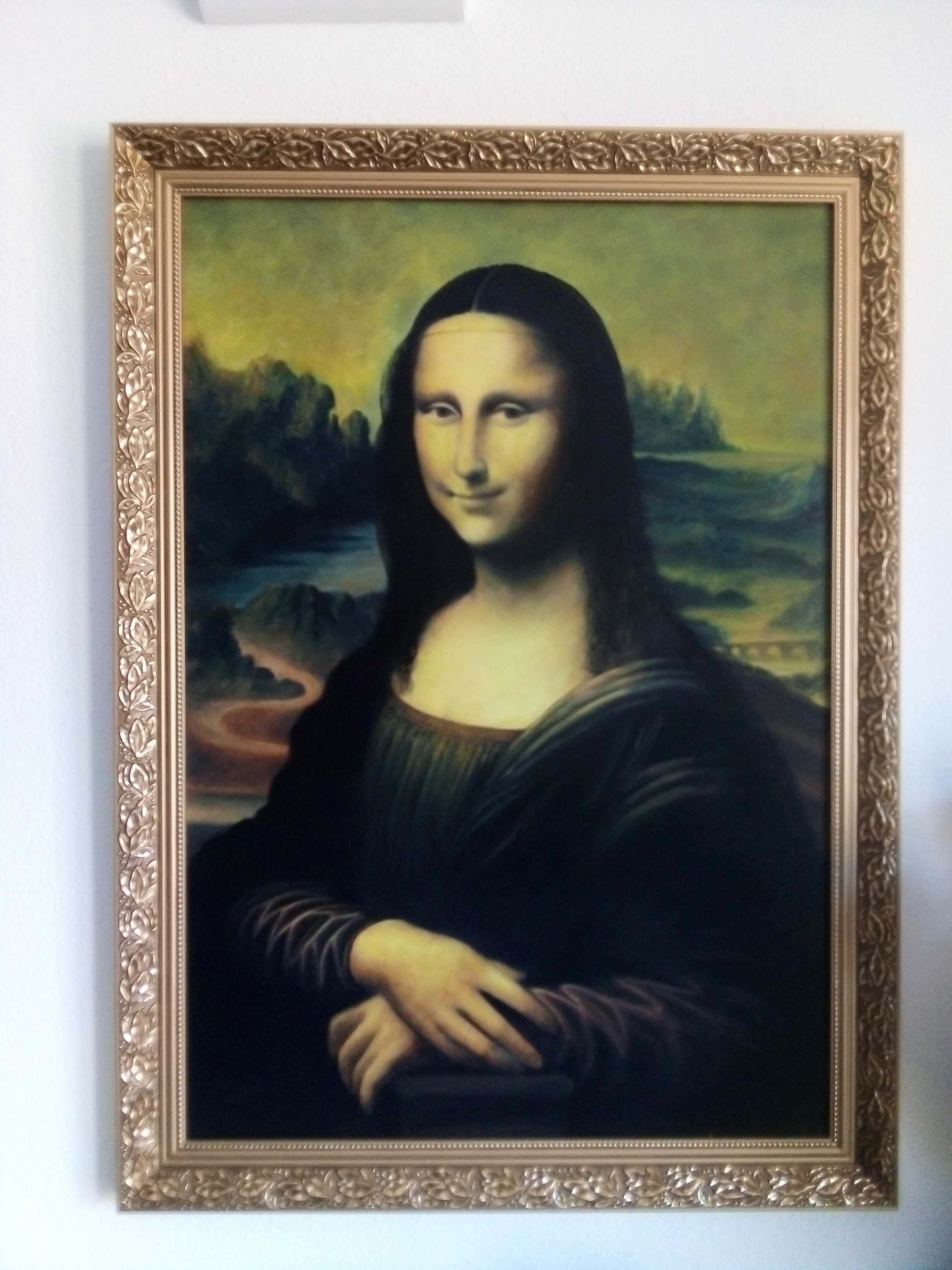 Obrazy olejne, malowana kopia Leonardo da Vinci, Mona Lisa. Rarytas!!!