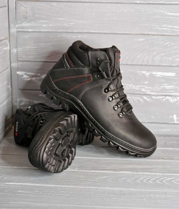 40-48рр!!! Кожаные мужские прошитые широкие зимние ботинки TM Ancord!!