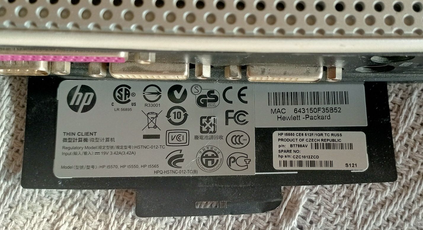 Тонкий клиент ПК HP t5550 исправен