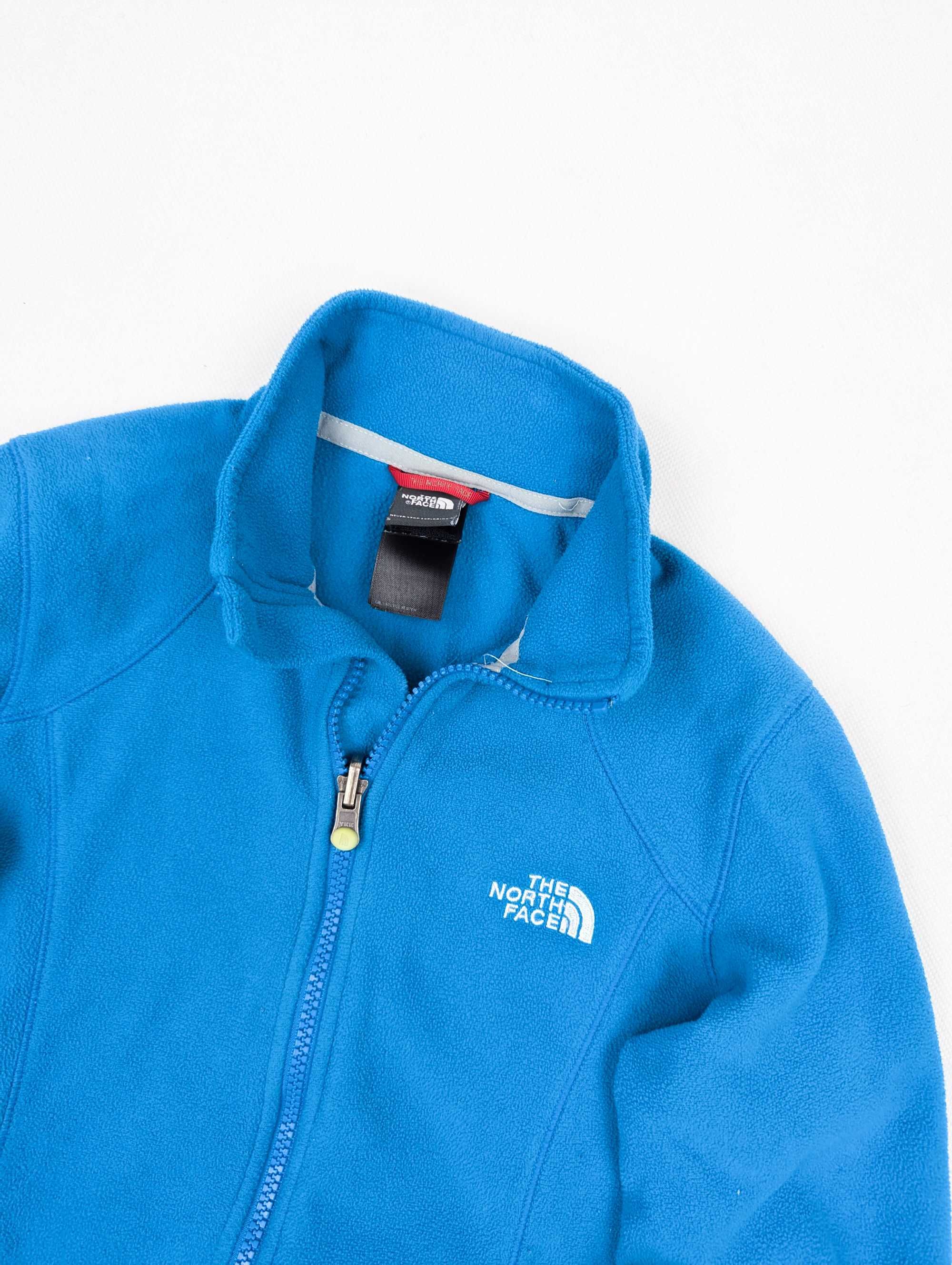 The North Face niebieska bluza XS logo