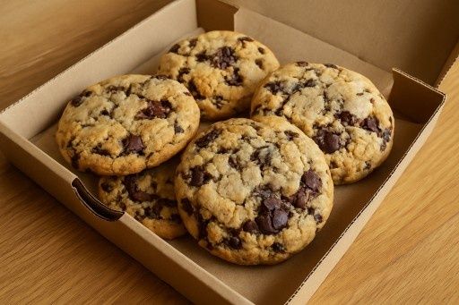 Duże ciastka chocolate chip cookies - 5 szt.